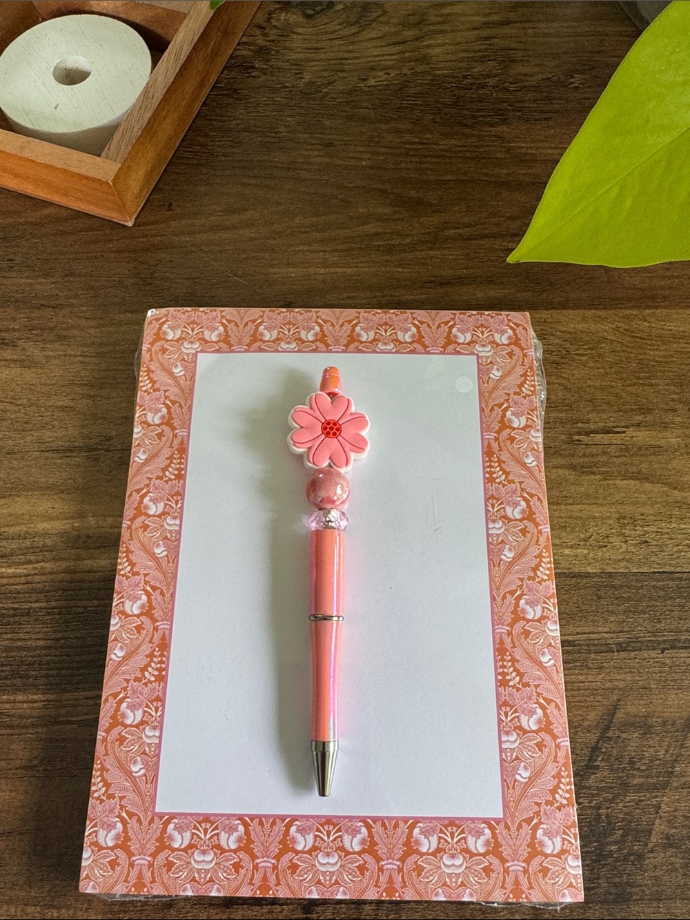 Pink Floral Topper Ballpoint Pen